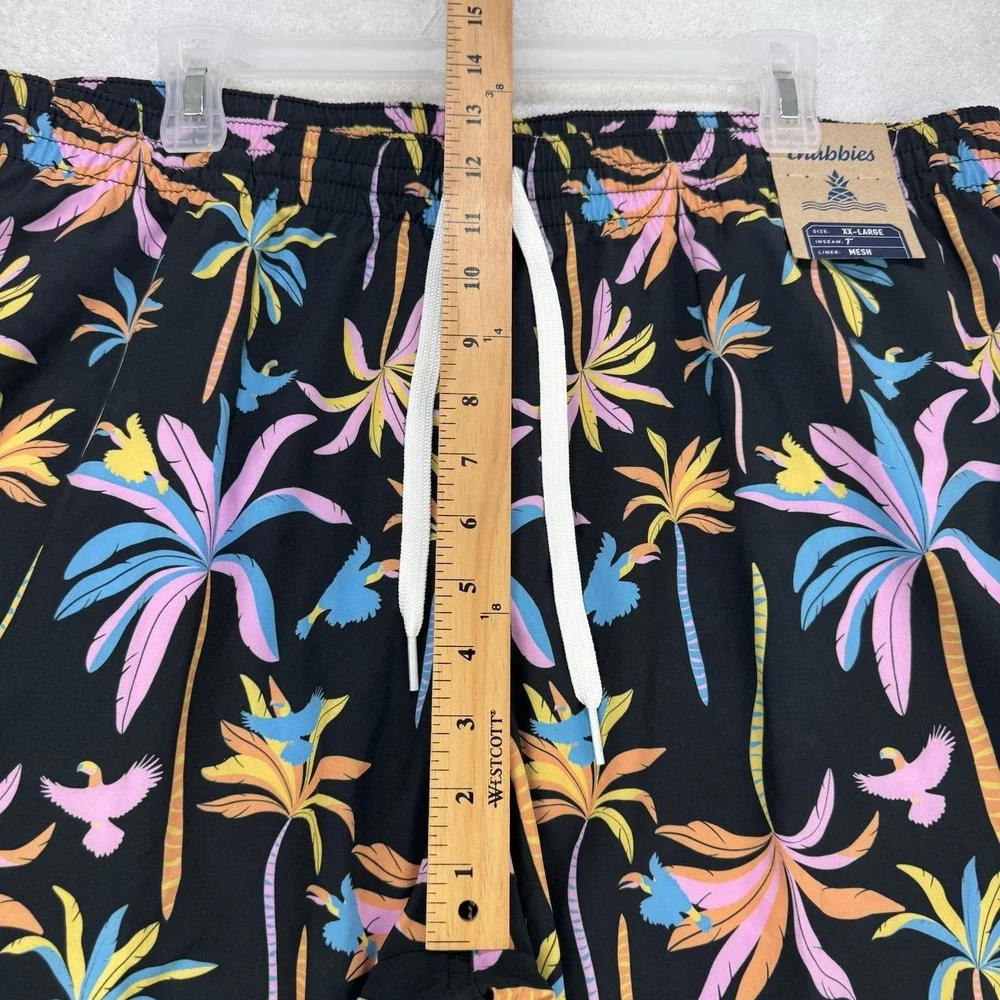 Chubbies The Black Light Nights Swim Trunks Mens XXL 7